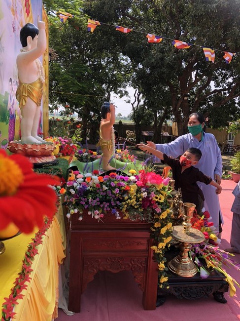 The Buddha bath Rite on occasion of His Birthday 2021 at Dong Cao Pagoda